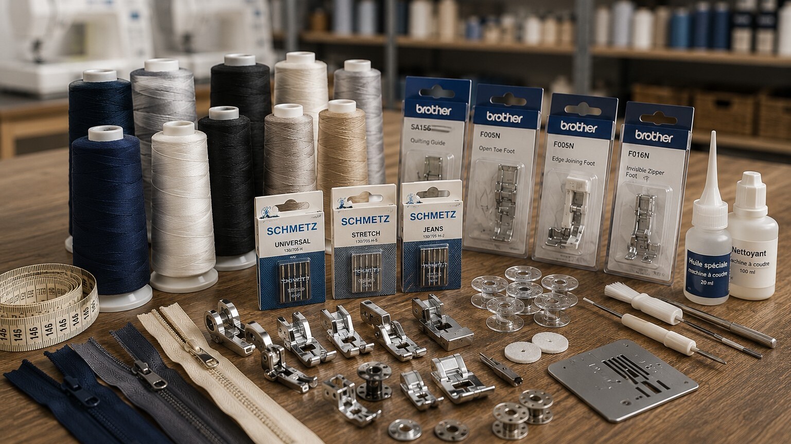 Accessoires, consommables et pièces détachées de machines à coudre à Grenoble